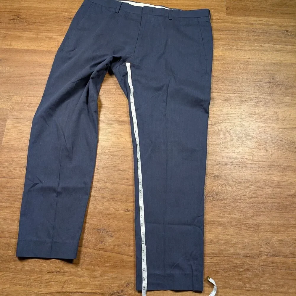 J Crew Ludlow Dress Pants Mens 35x32(29) Blue Slim Fit Flat Front Somelos Cotton